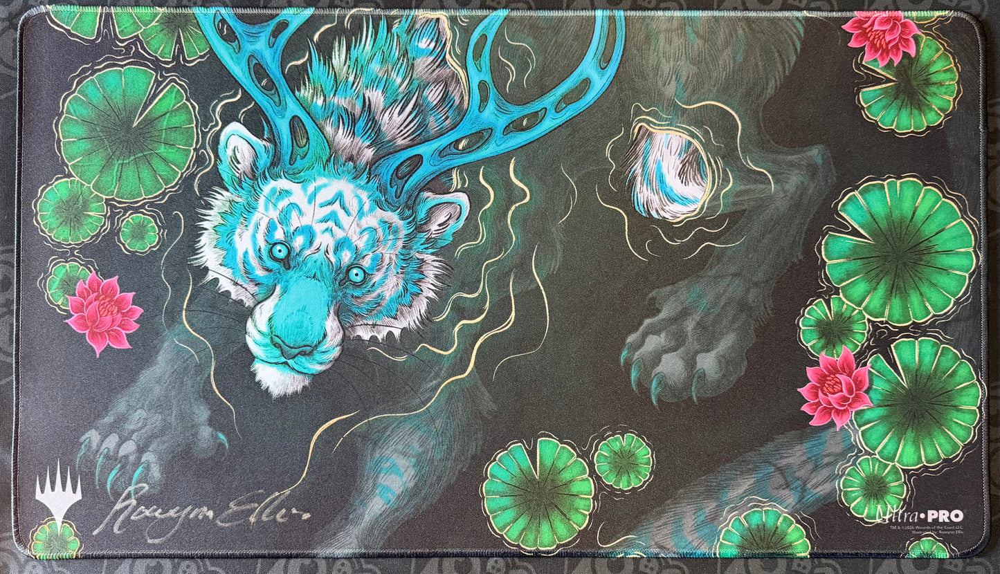 Felidar Guardian - Rowynn Ellis Playmat signed stitched edges