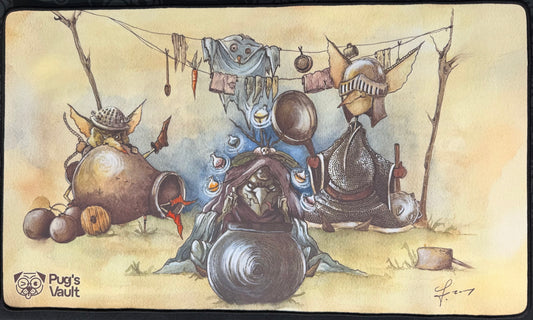Goblin Camp - Playmat Stitched Edges Francesca Verona Art X Pug's Vault