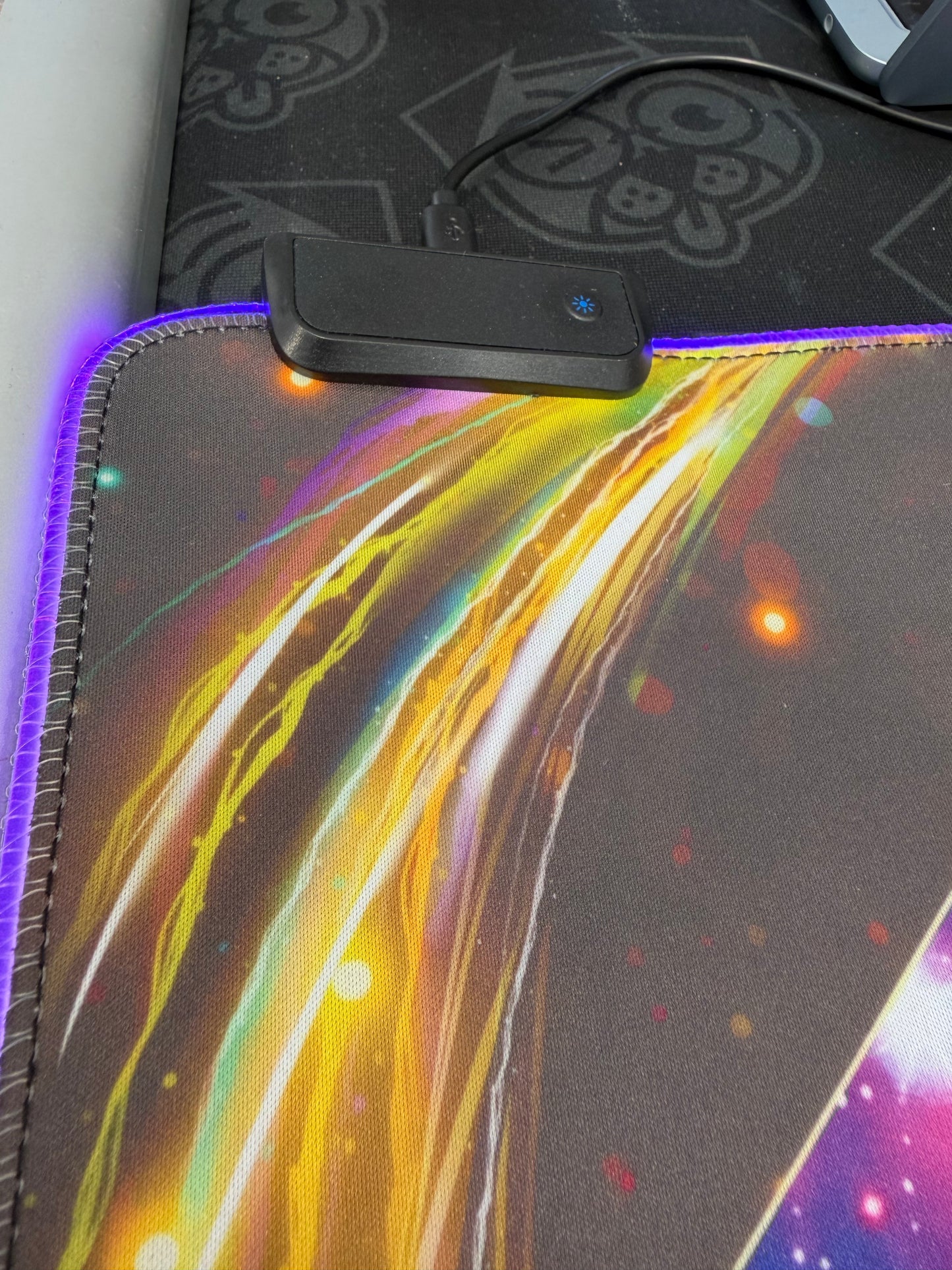 Ancestral Pug - RGB Light Playmat + Stitched Edges Francesca Verona Art X Pug's Vault