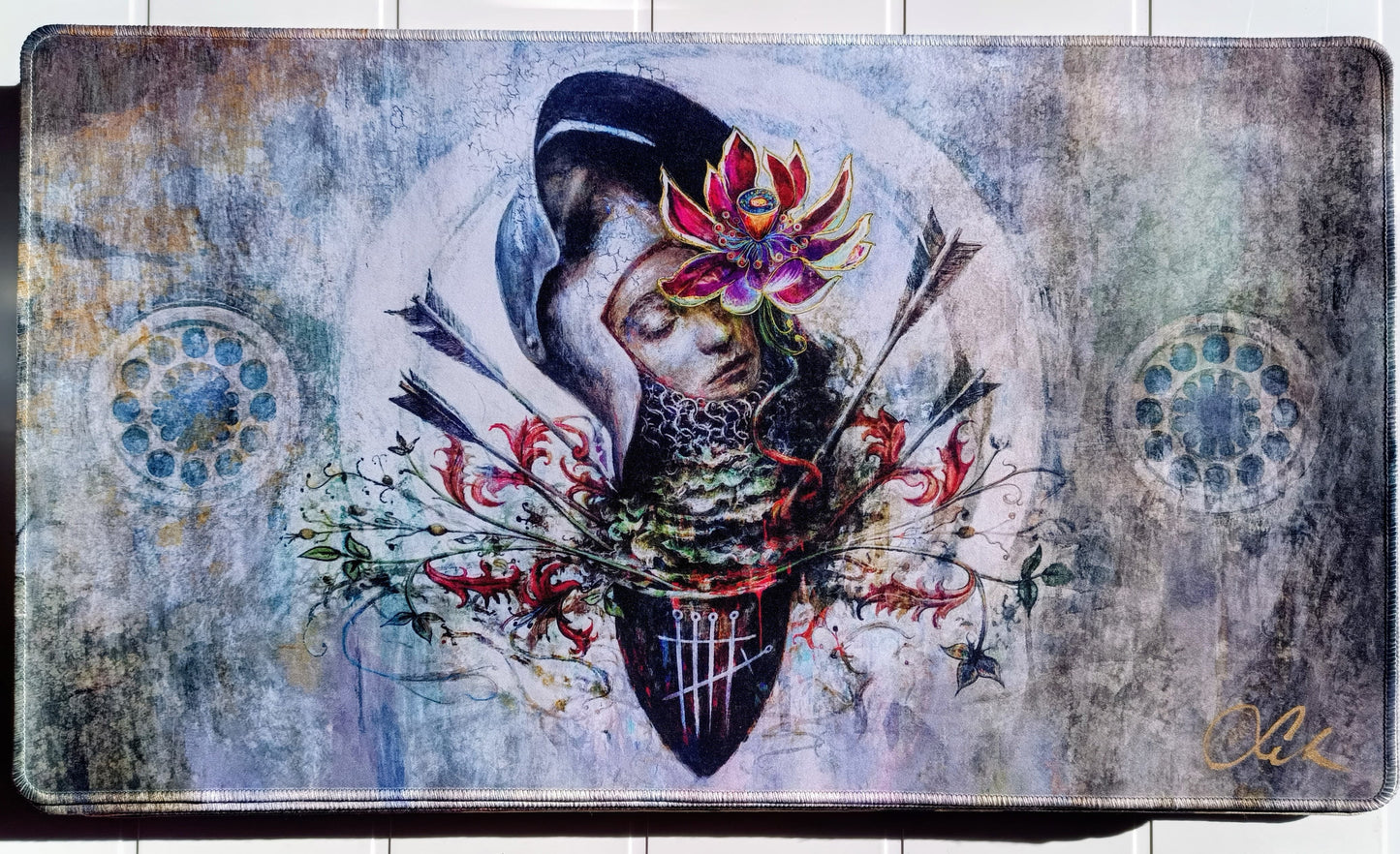 Knight Lotus Playmat Signed