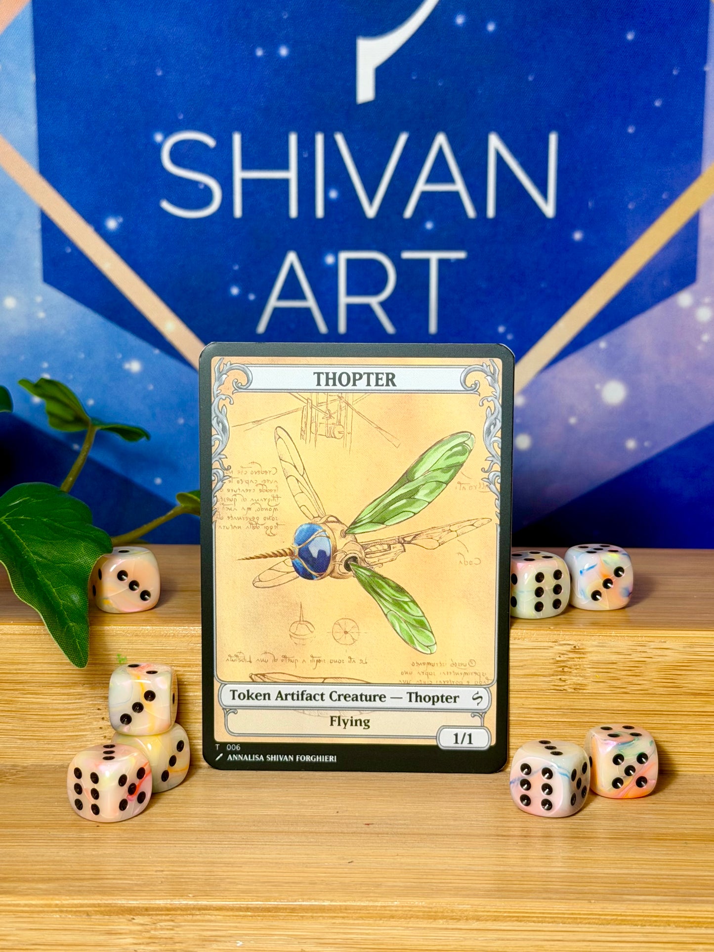Thopter Flying 1/1 - Shivan Art Token