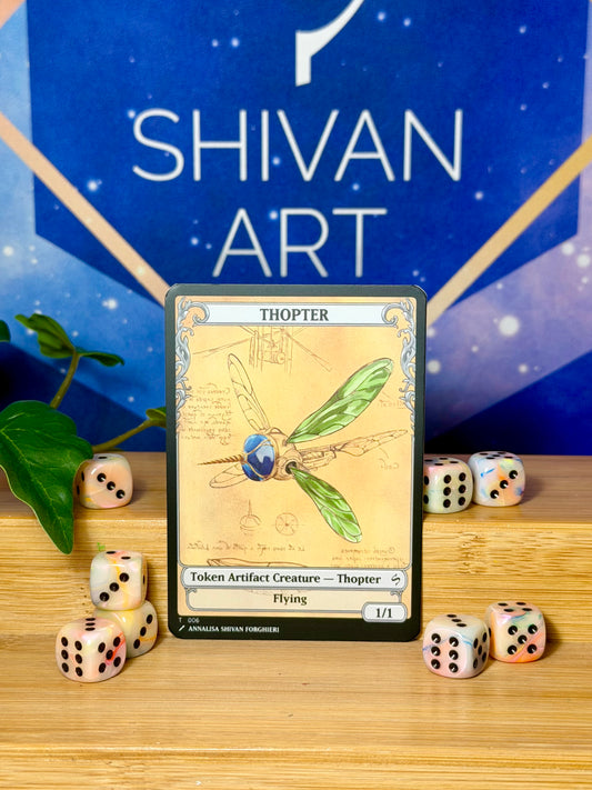 Thopter Flying 1/1 - Shivan Art Token