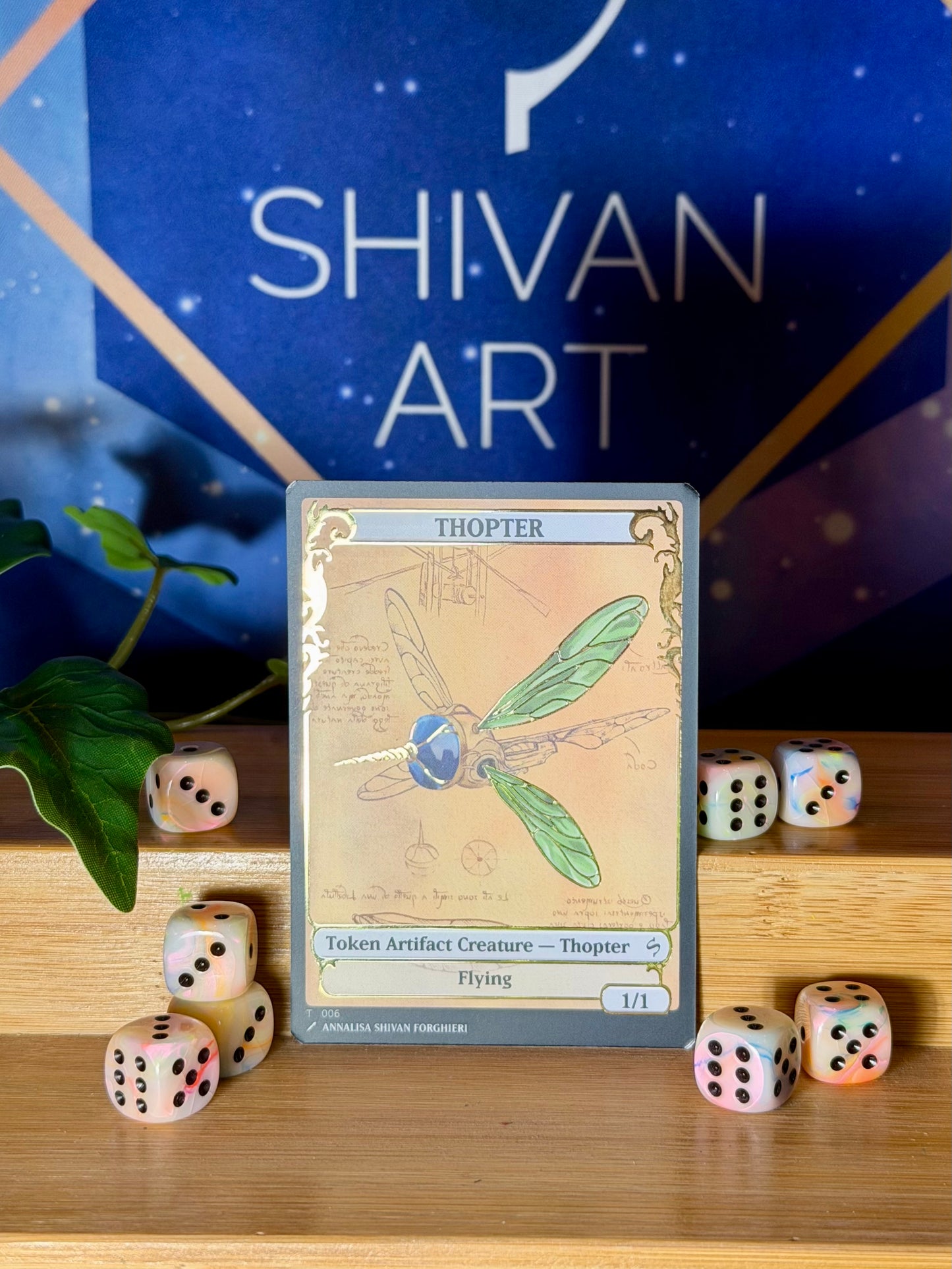 Thopter Flying 1/1 - Shivan Art Token FOIL