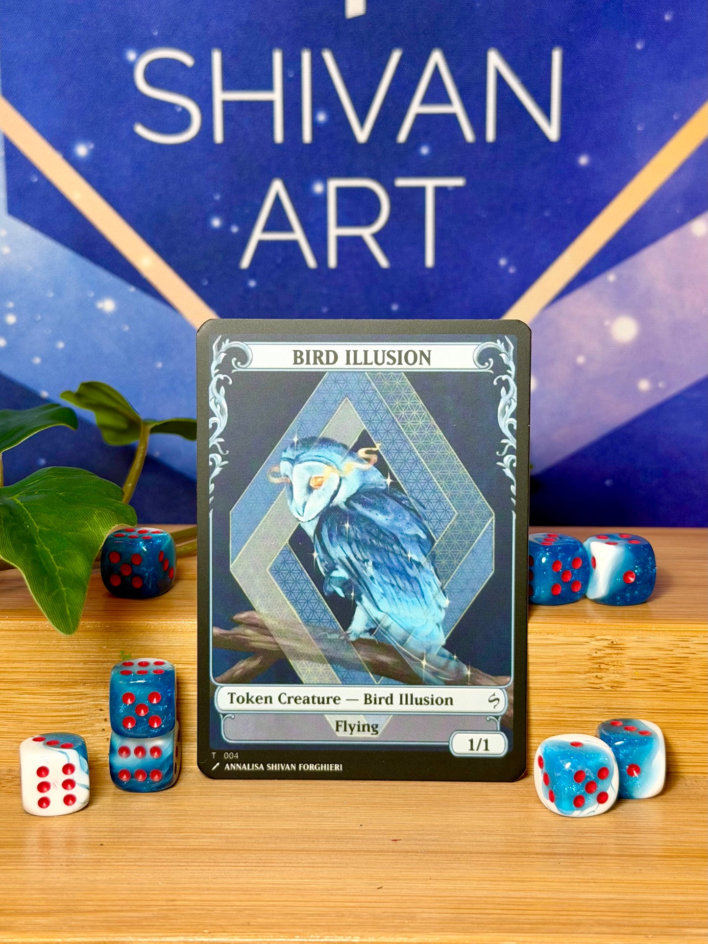 Bird Illusion Flying 1/1 - Shivan Art Token