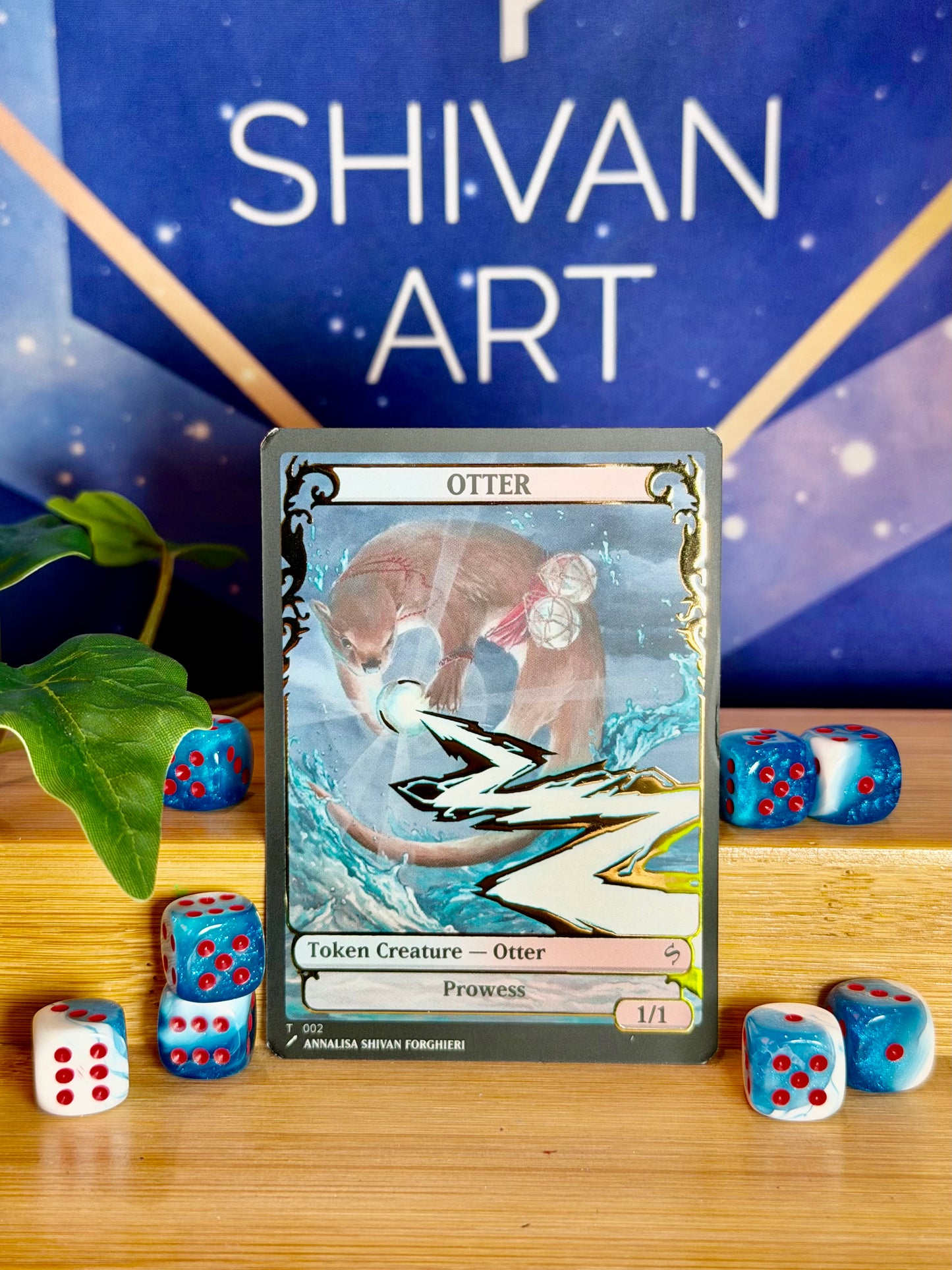 Otter Prowess 1/1 - Shivan Art Token FOIL