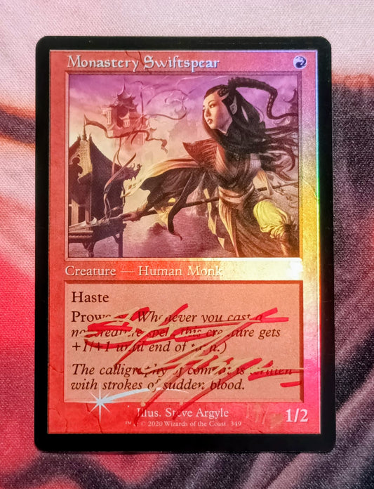 Monastery Swiftspear Retro Frame Foil - Pencil