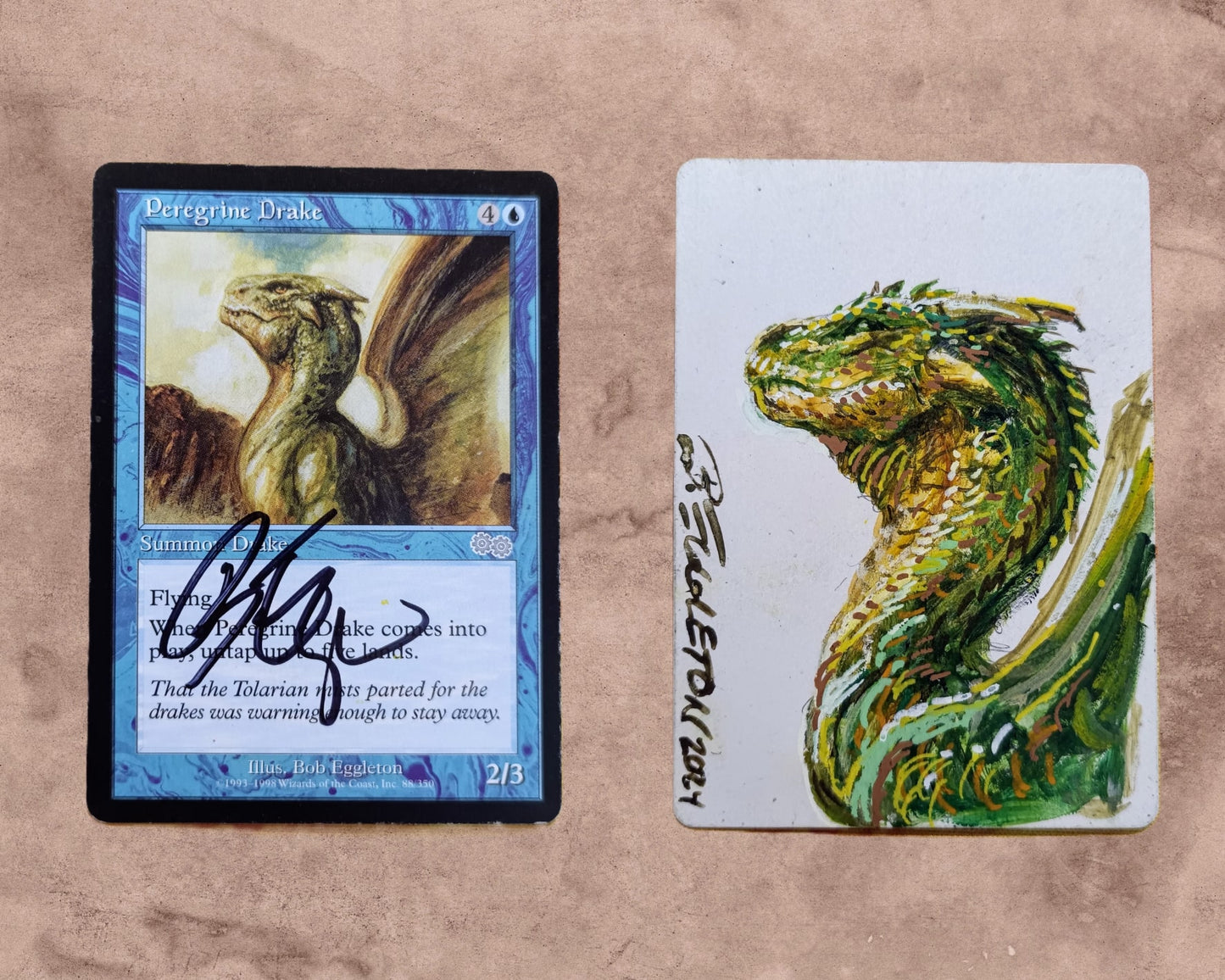 Peregrine drake - Acrylics painting