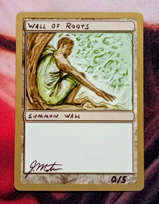 Wall of Roots Gold Border Painted